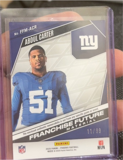 2025 Panini Phoenix #FFM-ACR Abdul Carter — front