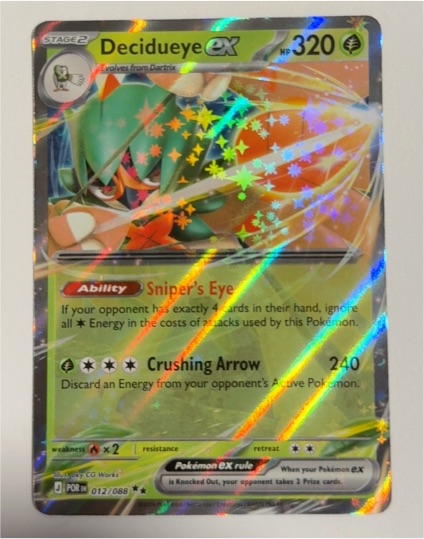 Pokémon TCG Decidueye ex 012/088 Perfect Order — front