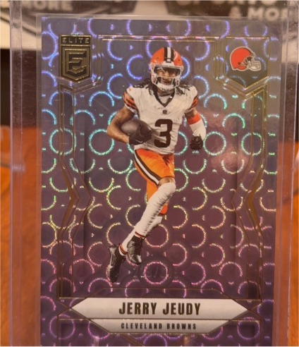 2025 Panini Donruss Elite #40 Jerry Jeudy Lavender Pyramids — front