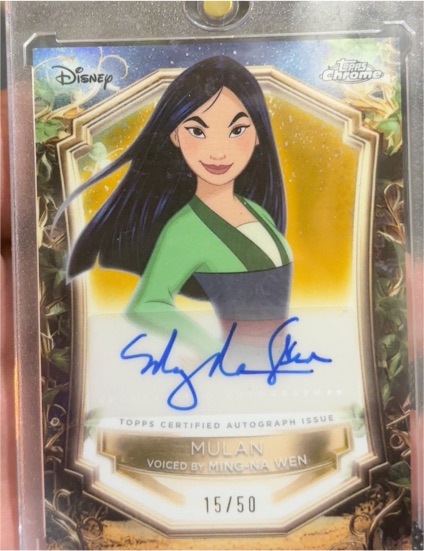 2025 Topps Chrome Disney Wonder #15/50 Mulan Autograph Ming-Na Wen — front