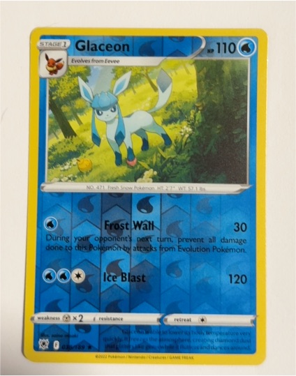 2022 Pokemon SWSH10: Astral Radiance #038 Glaceon — front
