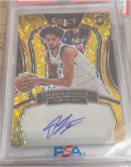 2023 Panini Select #RS-LIV Dereck Lively II Rookie Signature Auto — front