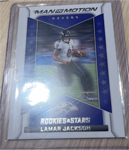 2022 Panini Rookies & Stars Man in Motion #MM-26 Lamar Jackson — front