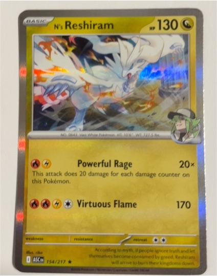 2025 Pokémon #154 N's Reshiram — front