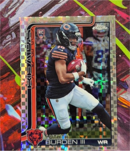2025 Topps Chrome #334 Luther Burden III X-Fractor Rookie — front