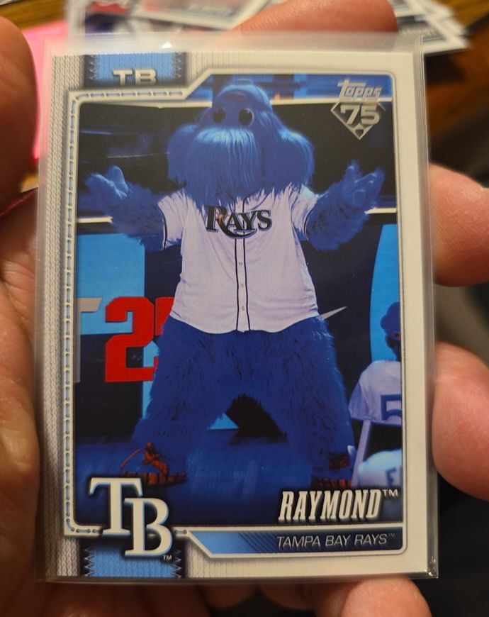 2026 Topps Series 1 Celebration #M-22 Raymond Tampa Bay Rays Mascot — front