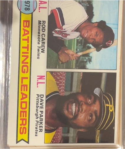 1979 Topps #1 1978 Batting Leaders Rod Carew / Dave Parker — front