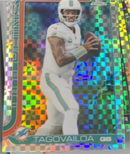 2025 Topps Chrome #187 Tua Tagovailoa — front