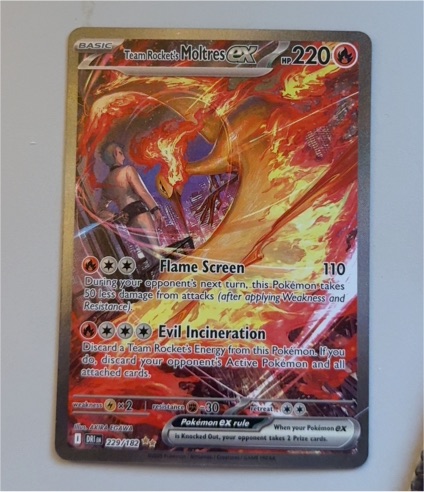 2025 Pokémon Team Rocket's Moltres ex #229/182 — front