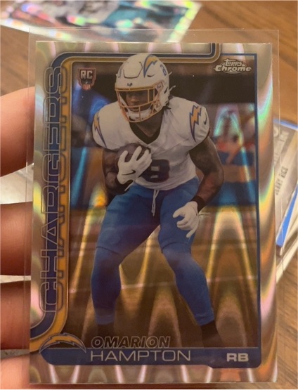 2025 Topps Chrome #324 Omarion Hampton — front
