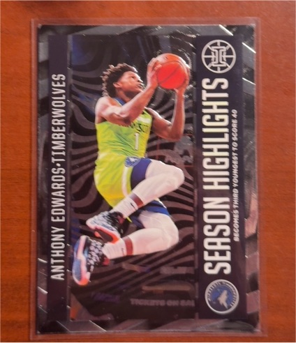 2020-21 Panini Illusions #14 Anthony Edwards Season Highlights — front