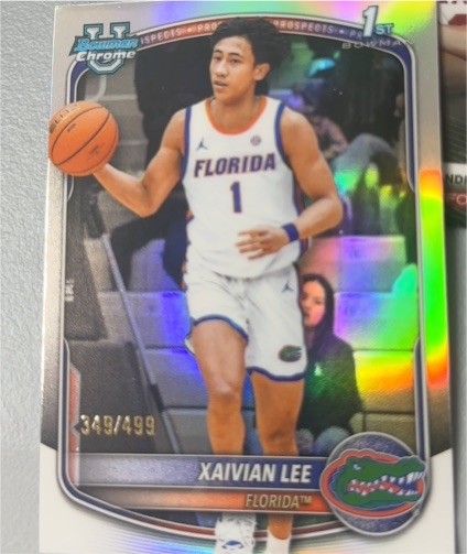 2025-26 Bowman Chrome #BCP-28 Xaivian Lee — front