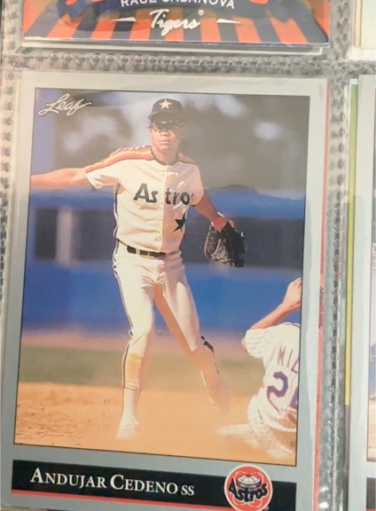 1992 Leaf #341 Andujar Cedeno — front