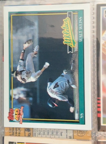 1991 Topps #455 Walt Weiss — front
