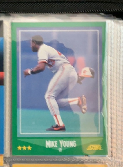1988 Score #393 Mike Young — front