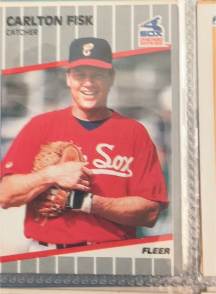 1989 Fleer #495 Carlton Fisk — front