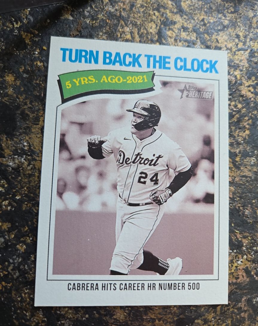 2026 Topps Heritage #333 Miguel Cabrera Turn Back The Clock — front