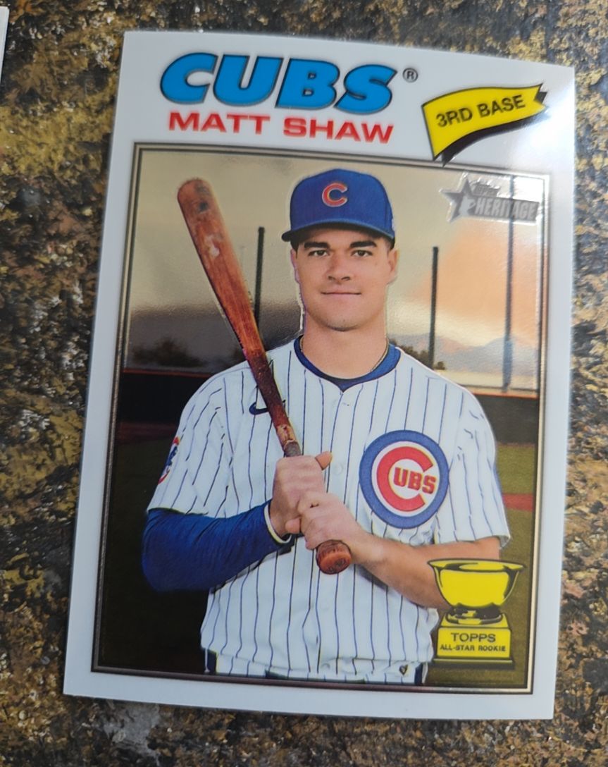 2026 Topps Heritage #299 Matt Shaw — front
