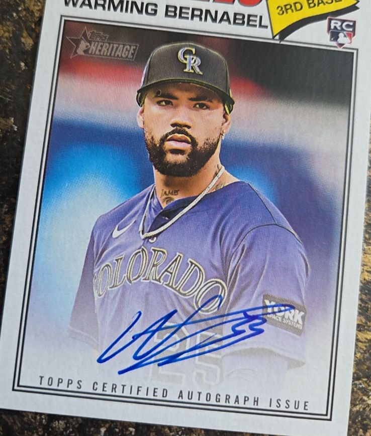 2026 Topps Heritage #ROA-WB Warming Bernabel — front
