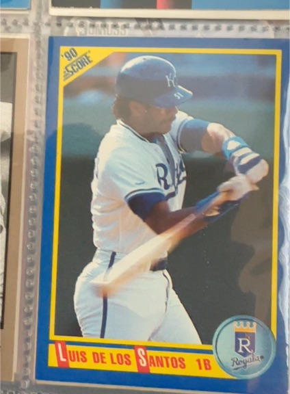 1990 Score #659 Luis de los Santos Kansas City Royals — front