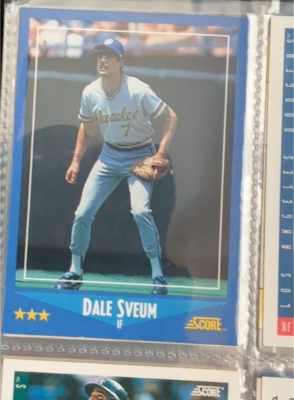 1988 Score #120 Dale Sveum — front