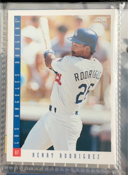 1993 Score #244 Henry Rodriguez — front