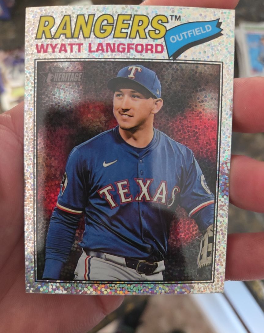 2026 Topps Heritage #340 Wyatt Langford — front