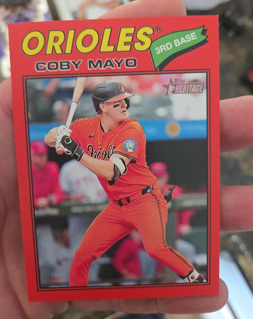 2026 Topps Heritage #49 Coby Mayo — front