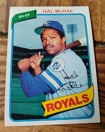 1980 Topps #185 Hal McRae — front