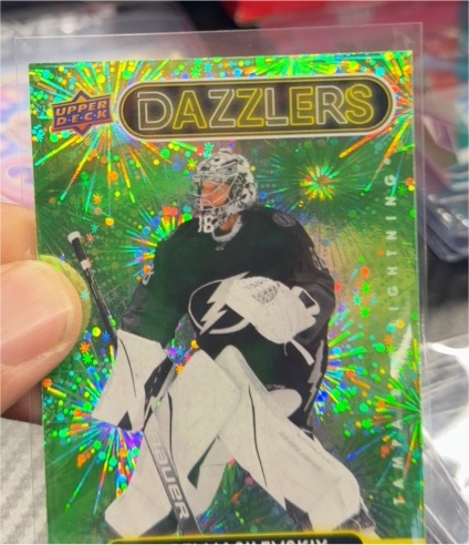2021-22 Upper Deck Series 2 #DZ-92 Andrei Vasilevskiy Green Dazzlers — front