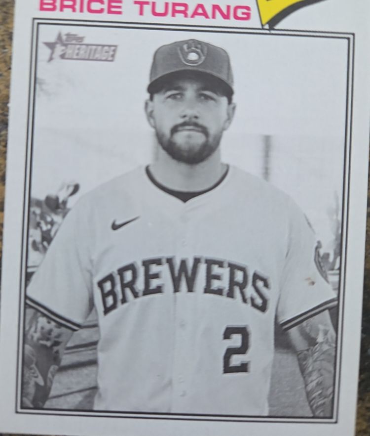 2026 Topps Heritage #325 Brice Turang Milwaukee Brewers — front