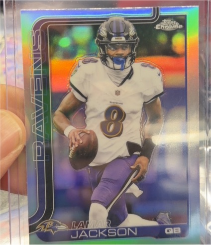 2025 Topps Chrome Football #24 Lamar Jackson — front