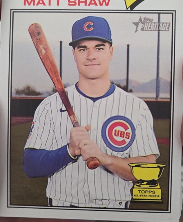 2026 Topps Heritage #299 Matt Shaw — front
