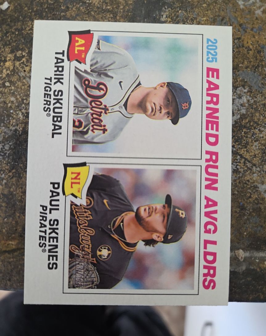 2026 Topps Heritage #7 Paul Skenes / Tarik Skubal — front
