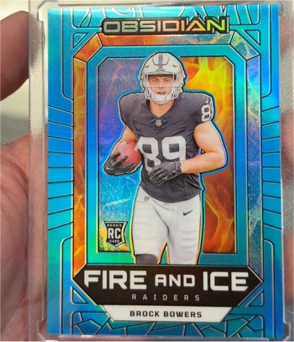 2024 Panini Obsidian #16 Brock Bowers Fire and Ice — front