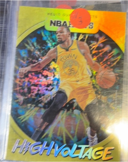 2019-20 Panini NBA Hoops #3 Kevin Durant High Voltage — front