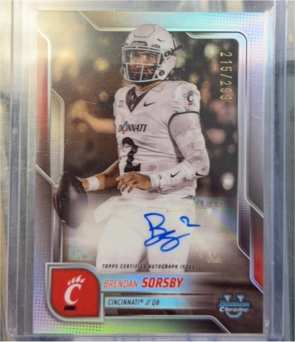 2025 Bowman Chrome University #143 Brendan Sorsby — front