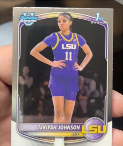 2025-26 Bowman Chrome #BCP-73 ZaKiyah Johnson — front