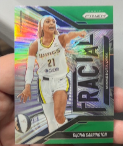 2025 Panini Prizm WNBA #1 Dijonai Carrington Fractal Insert — front