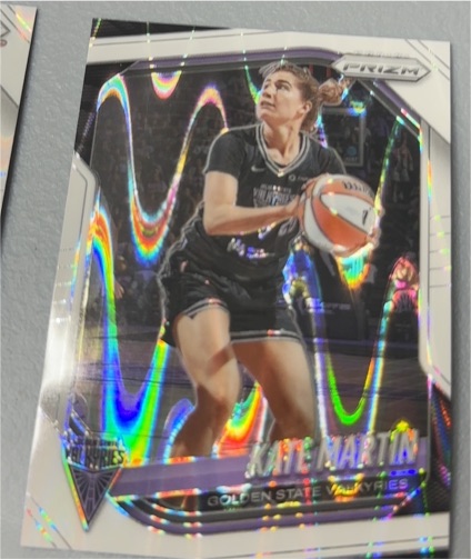 2025 Panini Prizm WNBA #97 Kate Martin White Seismic Prizm — front