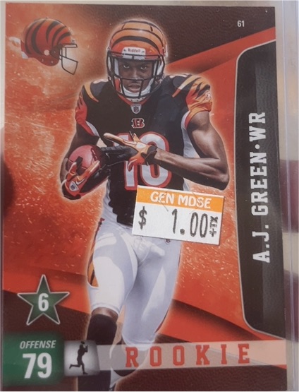 2011 Panini Adrenalyn XL #61 A.J. Green Rookie Card — front