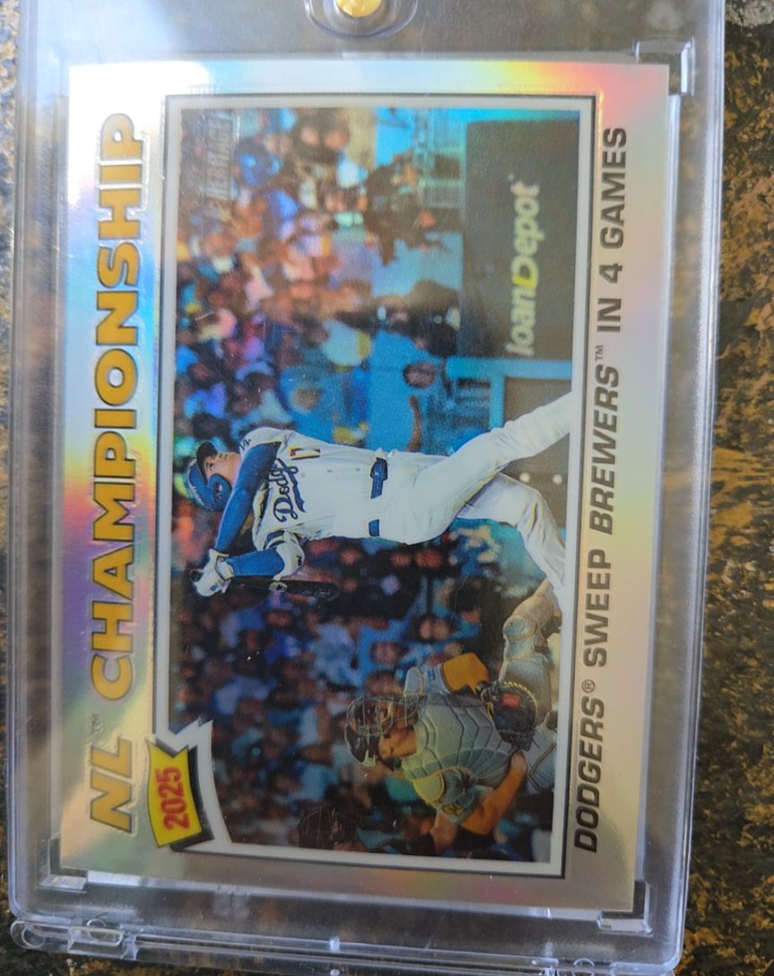 2026 Topps Heritage #277 Shohei Ohtani NL Championship Dodgers Sweep Brewers — front