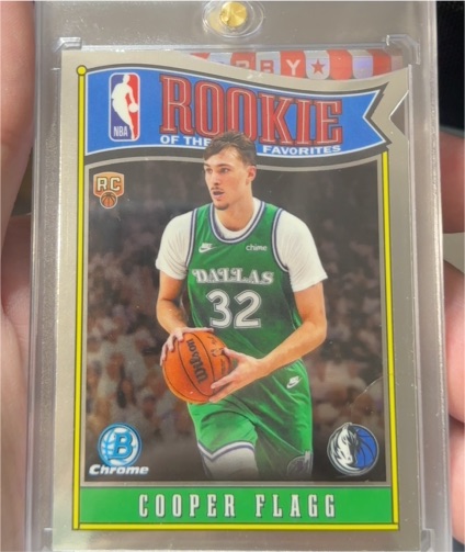 2025 Bowman Chrome #RY-1 Cooper Flagg Rookie of the Year Favorites — front