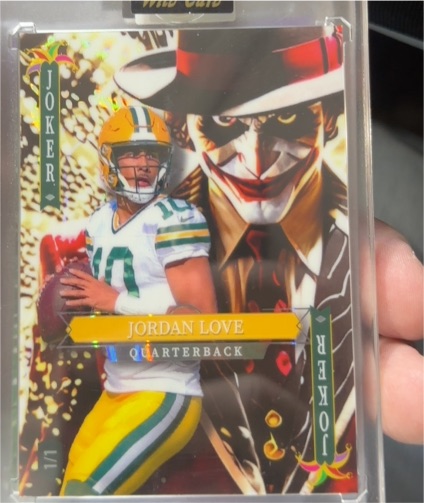 2025 Wild Card Jokers Wild Jordan Love Joker 1/1 — front