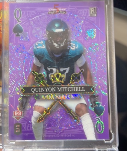 2024 Wild Card 5 Card Draw Quinyon Mitchell #S5CDCLAQM — front