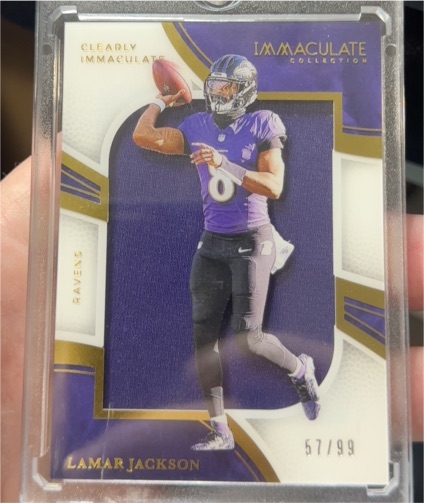 2025 Panini Clearly Immaculate #57 Lamar Jackson — front
