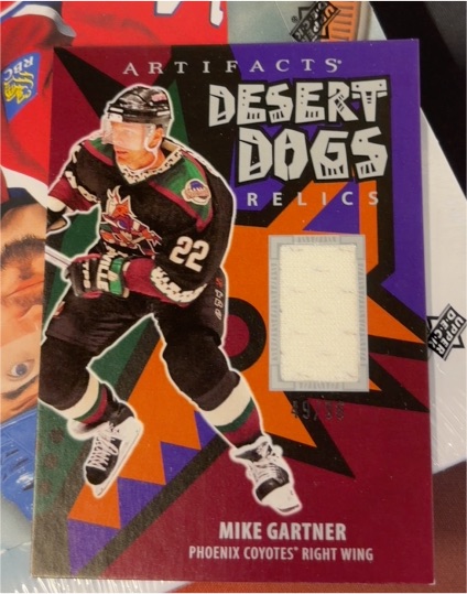 2021-22 Upper Deck Artifacts Desert Dogs Relics #DD-MG Mike Gartner — front