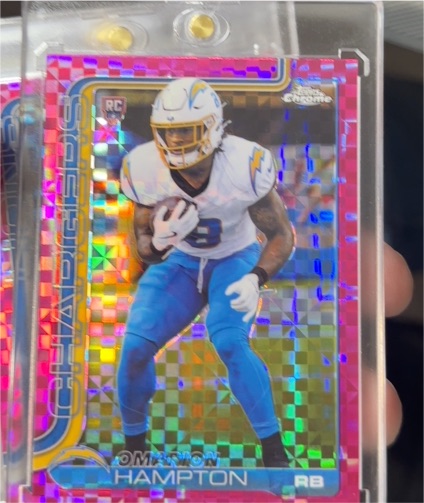 2025 Topps Chrome #324 Omarion Hampton — front