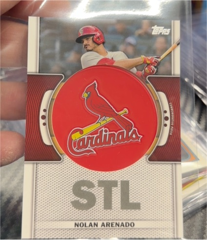 2023 Topps Series 1 #TLP-NA Nolan Arenado Commemorative Team Logo Patch — front