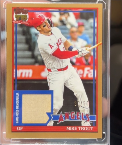 2026 Topps Series 1 1991 Topps Baseball Relics #91R-MT Mike Trout — front